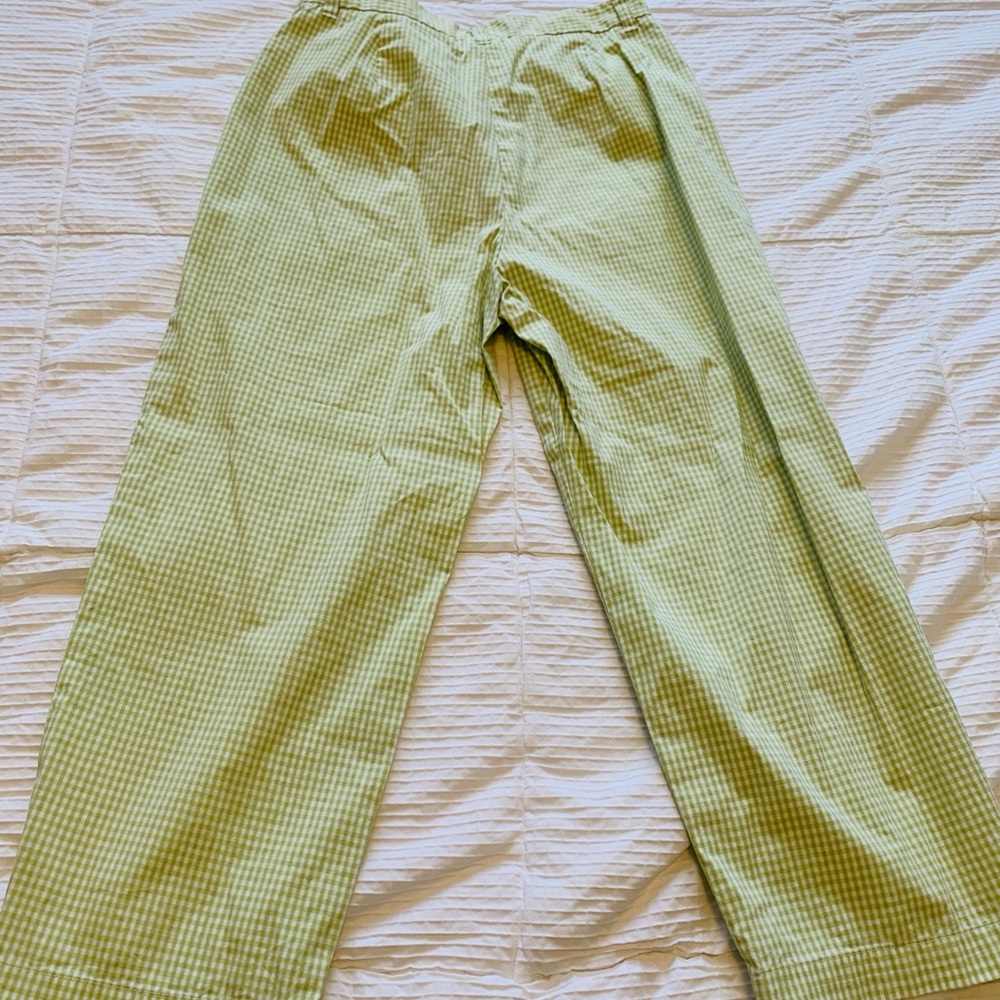 WoMen's Green Checkered Pants